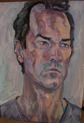 Portrait of  Dave. Acrylic in the morning... - click here to see an enlargement (opens a new window in front of this page)